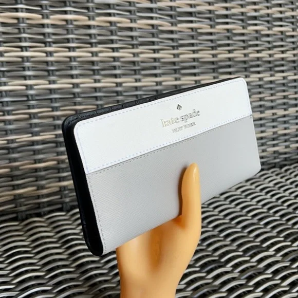 Kate Spade Staci Colorblock Large Slim Bifold Wallet - Picture 13 of 16